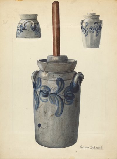 Butter Churn, c. 1936. de Yolande Delasser
