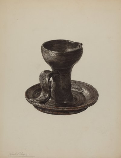 Grease Lamp, c. 1939. de Yolande Delasser