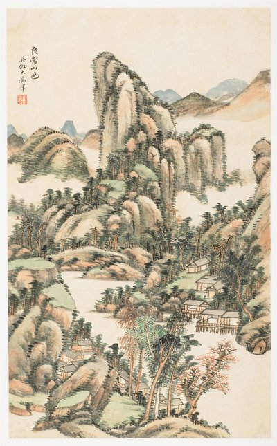 Mountain Color on Mount Liangchang, a partir de um álbum de 12 folhas de Yongxi Jin
