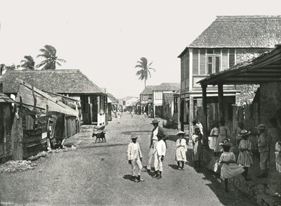 Cena de Steet em Port Royal, Jamaica, 1895. de York and Son