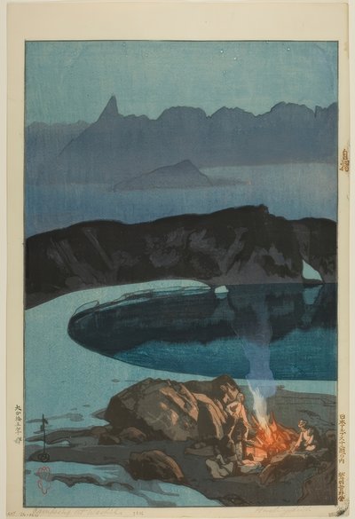 Acampamento em Washibadake de Yoshida Hiroshi