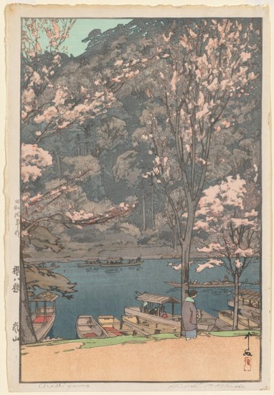 Oito Cenas de Flor de Cerejeira: Arashiyama de Yoshida Hiroshi