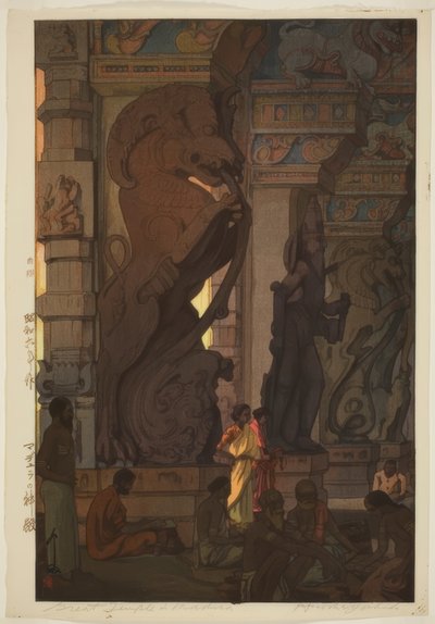 Grande Templo em Madura (Madeyura no shinden) de Yoshida Hiroshi
