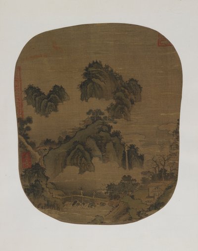 Paisagem montanhosa de Yuan Dynasty Chinese School
