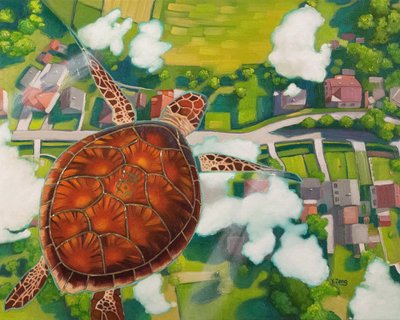 Altitude de cruzeiro, 2023 (óleo sobre tela) de Yue Zeng