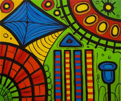 Verde parque infantil, 2023 (óleo sobre tela) de Yue Zeng