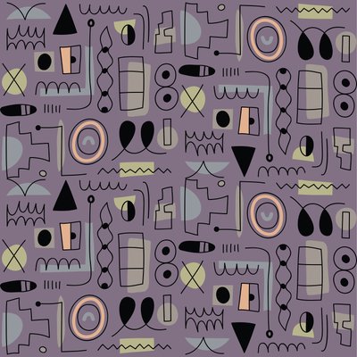 Padrão sem costuras, 2018 (gráfico vetorial) de Yulia Drobova