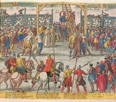 A Execução do Feitiço de Brabant, que tinha trazido de volta à vida outras pessoas inocentes de Zacharias (school of) Dolendo