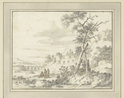 Paisagem montanhosa com ruínas de Zacharias Blijhooft