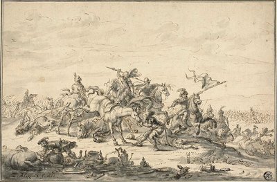 Cena de batalha com cavaleiros de Zacharias Blyhooft