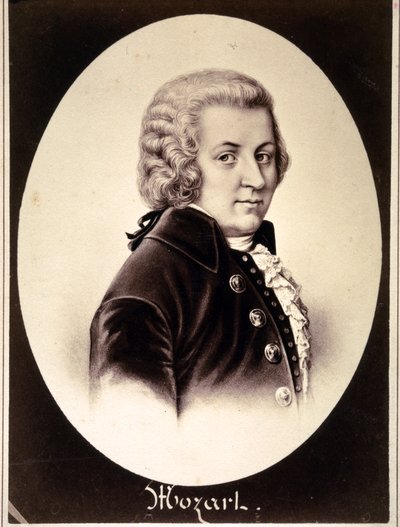 Retrato de Wolfgang Amadeus Mozart (gravura) de Zephirin Felix Jean Marius Belliard