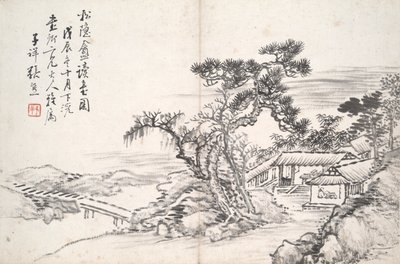 Leitura no Secluded Pine Studio (Song yin an) de Zhang Xiong