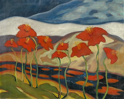 Paisagem com flores de Zolo Palugyay