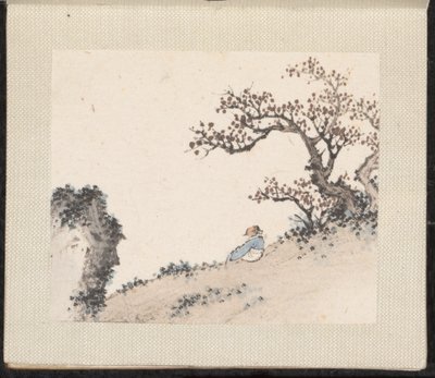Paisagens em miniatura, datáveis de 1751-54 (álbum de oito folhas; tinta e cor sobre papel) de Zongcang Zhang
