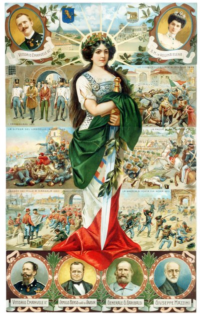 ALEGORIA DA ITÁLIA TURRITA 1911 de . .