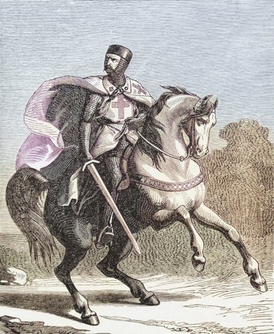 Um soldado dos Cavaleiros Templários. de . .