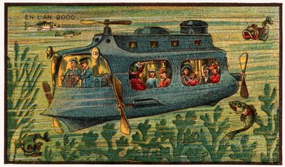 Um autocarro submarino, c.1910 de . .