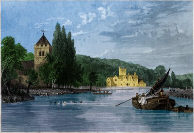 Abadia de Bisham, Comenda dos Templários, Conde de Berkshire. ca 1850 (Gravura) de . .