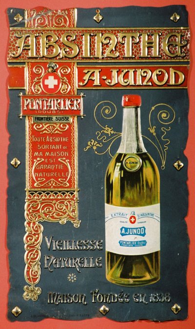 Anúncio para Absinthe Junod, c 1900 de Frederick (attr. to) Barnard