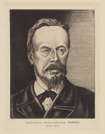 Alexandre-Stephanovich Popov, físico russo, c 1905 de Frederick (attr. to) Barnard