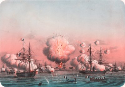 Frota aliada bombardeando Arabat, 25 de maio de William Walcutt