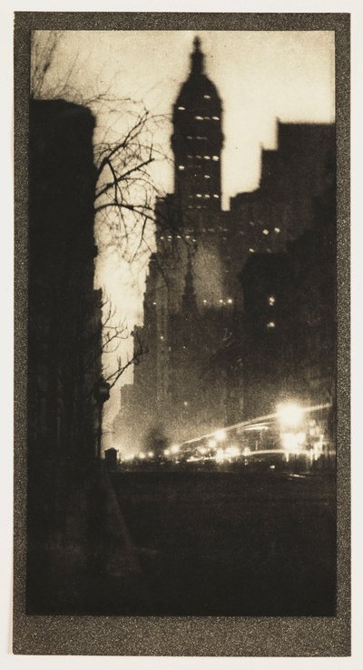 Broadway à noite, c 1905 de John Pardon