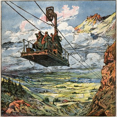 Teleférico do exército italiano de . .