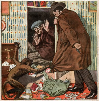 Cambriolage en France. Roubo em França. de Ferdinand Georg Waldmuller