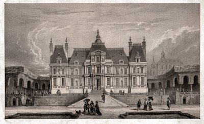 Castelo de Maison Lafitte, cerca de 1850 (gravura) de . .