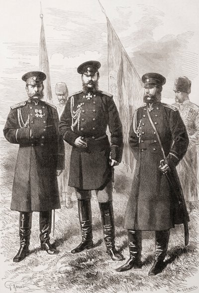 Estado-Maior do Exército Caucasiano durante a Guerra Russo-Turca (1877-1878) de . .