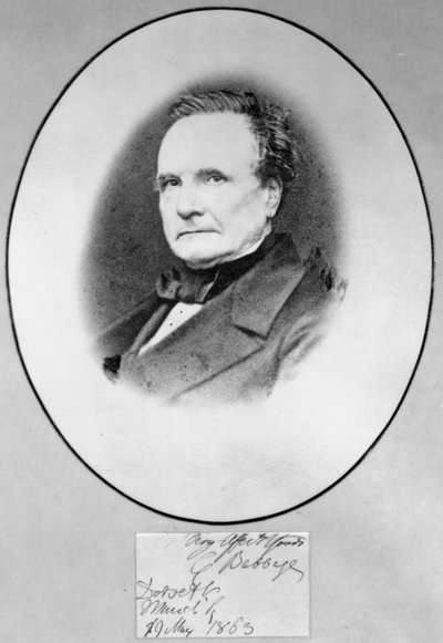 Charles Babbage, matemático britânico e pioneiro da computação de Ferdinand Georg Waldmuller