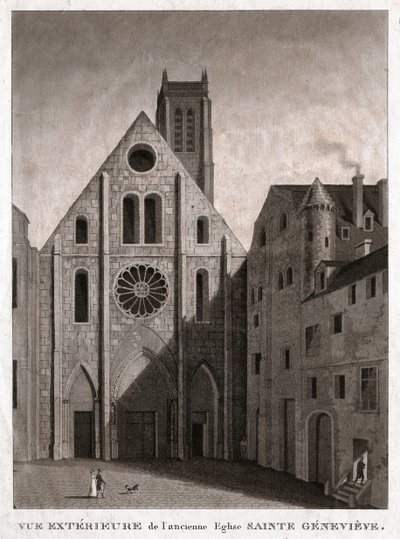 Igreja de Sainte Genevieve, início do século 19 (gravura) de . .