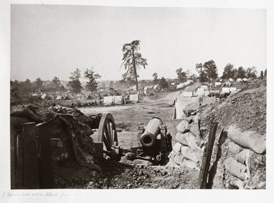 Fortificações confederadas em frente a Atlanta, Geórgia, EUA de Ferdinand Georg Waldmuller