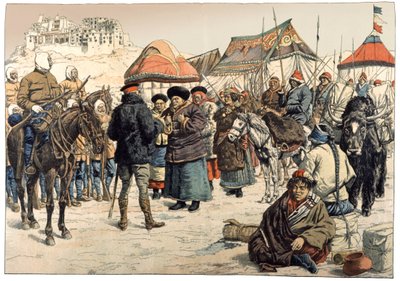 Conquete do Tibete. 1902 (gravura) de . .