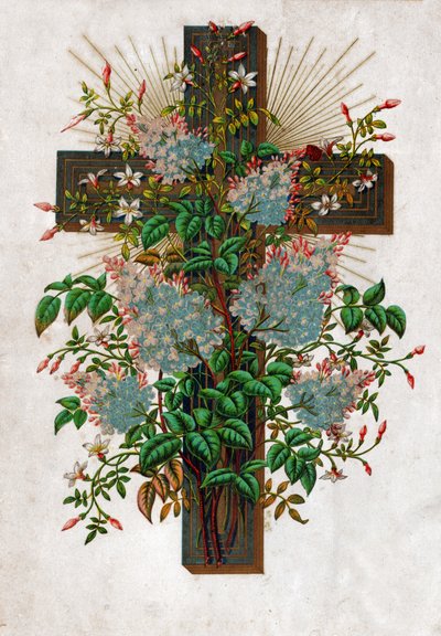 Cruz de Jesus Cristo, cerca de 1910 (litografia) de . .