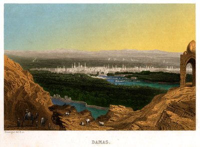 Damasco na Síria, por volta de 1850 (gravura) de . .