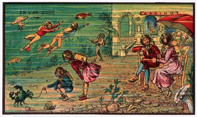 Férias em família sob o oceano, c.1910 de . .