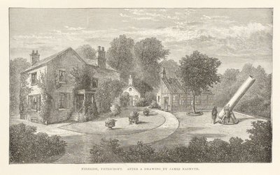 "Fireside, Patricroft" após um desenho de James Nasmyth, c 1840 de Frederick (attr. to) Barnard