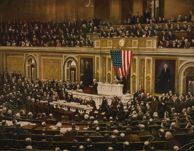 Pela liberdade do mundo, o presidente Woodrow Wilson pedindo ao Congresso que declare guerra à Alemanha, 2 de abril de . .