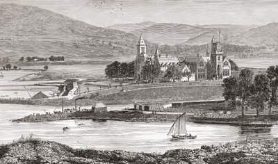 Abadia de Fort Augustus, também conhecida como Abadia de São Bento, Fort Augustus, Inverness-shire, Escócia de . .