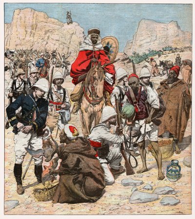 Soldados franceses em Marrocos de . .