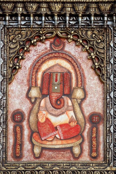 Ganesha ou Ganapati: o deus hindu com cabeça de elefante. Dubai. Emirados Árabes Unidos. de . .