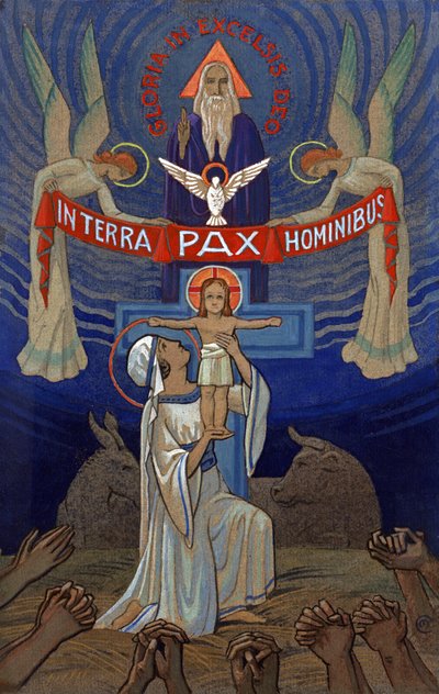 Glória a Deus no Altíssimo. por volta de 1930 (ilustração) de . .