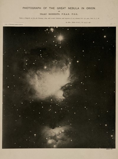 Grande Nebulosa de Órion (M42), 4 de Fevereiro de 1889 de John Pardon