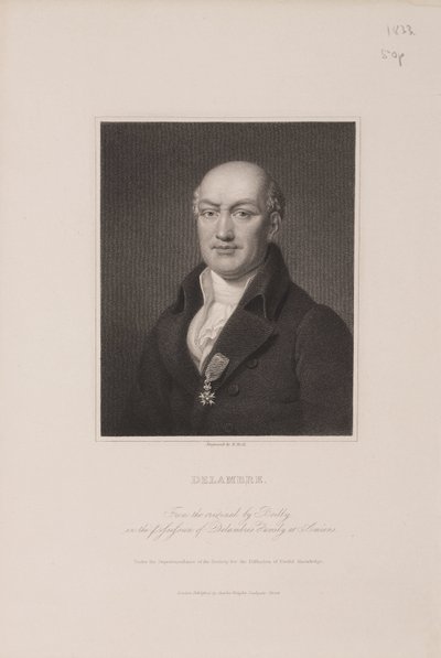 Jean Baptiste Joseph Delambre, astrónomo francês, c 1810s de Frederick (attr. to) Barnard