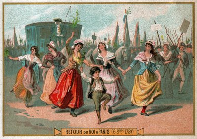 Journee du 6 Octobre. Marcha das Mulheres em Versalhes. de Ferdinand Georg Waldmuller