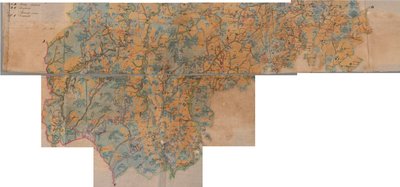 Mapa do Distrito de Kirzhach (PGM 1 verst) 1780 - 1790 de неизвестны
