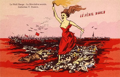 O Perigo Vermelho - A Revolução Social, c 1910 de Frederick (attr. to) Barnard