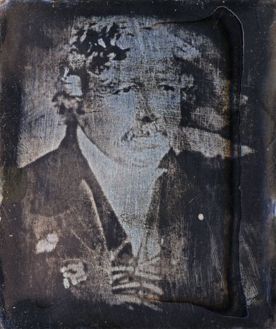 Louis Jacques Mande Daguerre, pioneiro da fotografia francesa, c 1840s de Frederick (attr. to) Barnard