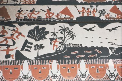 Fosqueamento com decoração tradicional, Micronésia de William Walcutt